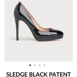 LK Bennett Sledge patent leather platform pump